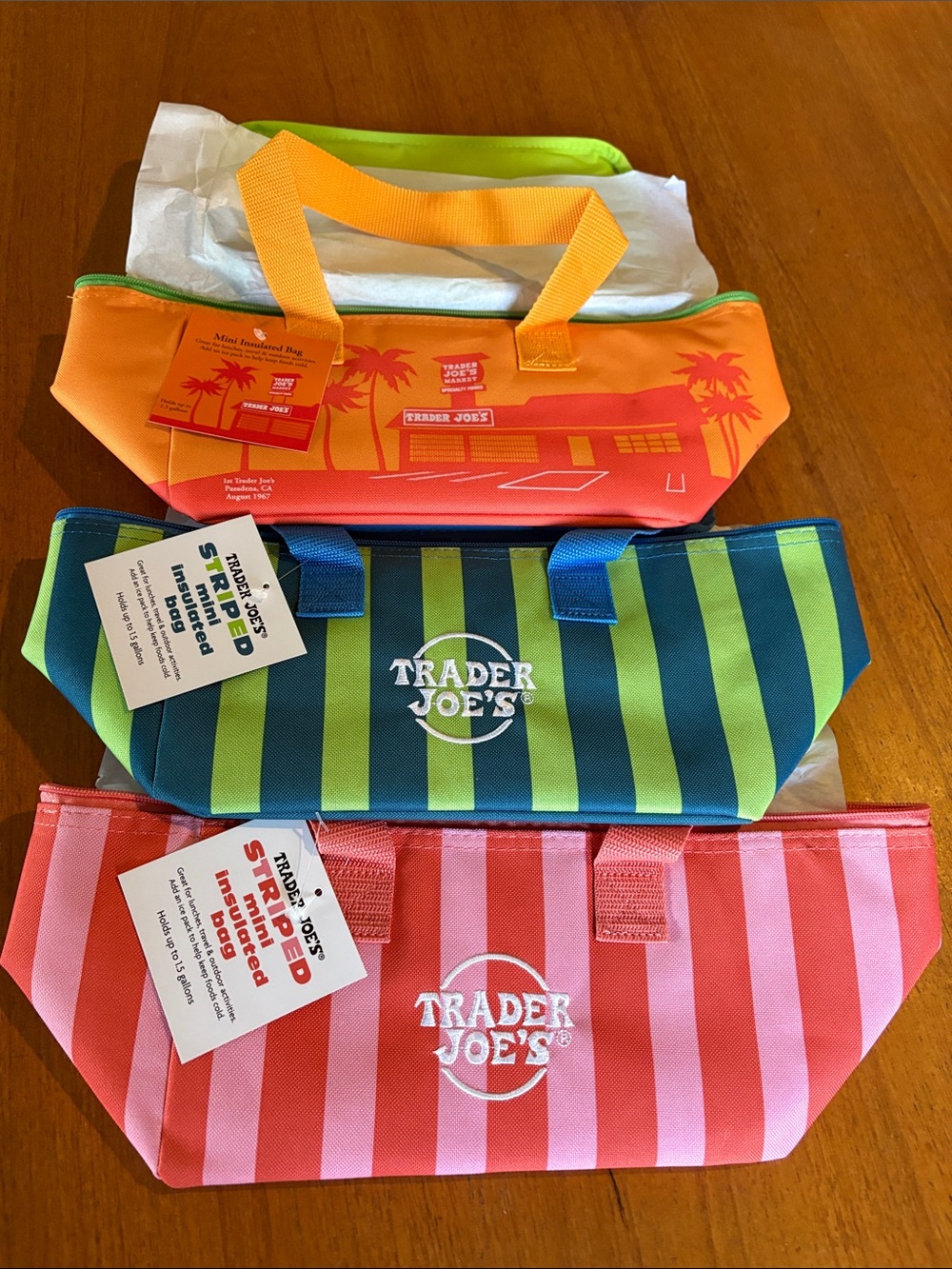 Lot of (3) Trader Joe’s mini insulated bags